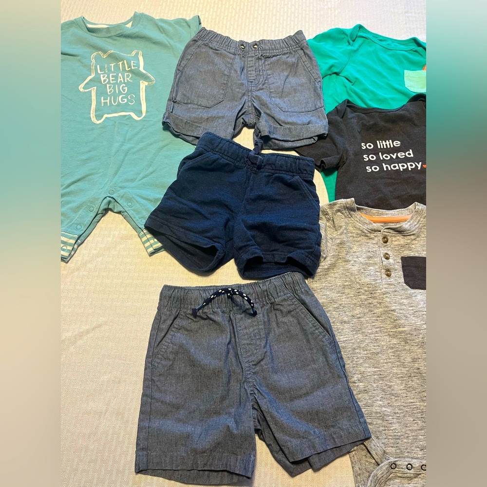 Cat & Jack 18 months baby bundle of summer play clothes